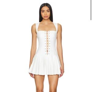 New more to come white mini dress